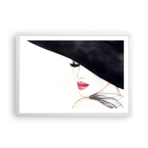 Affiche dans un cadre blanc - Poster - Élégance et sensualité - 70x50 cm