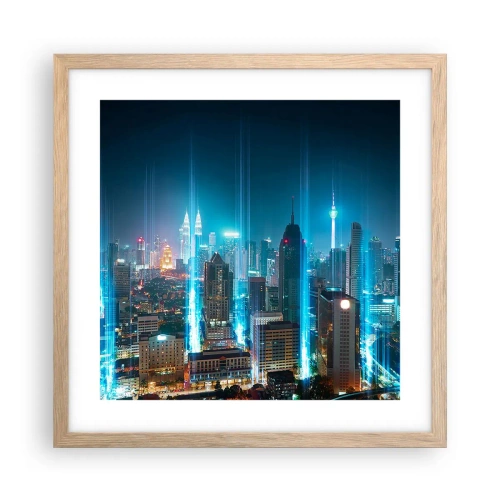 Affiche dans un chêne clair - Poster - À Berlin au paradis - 40x40 cm