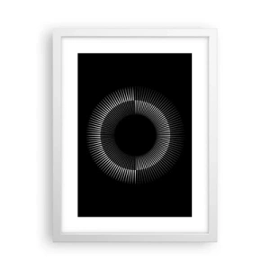 Affiche dans un cadre blanc - Poster - Soleil noir - 30x40 cm