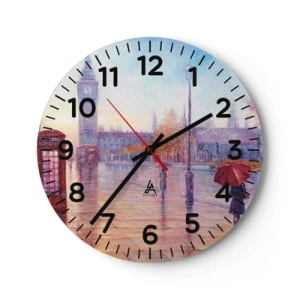 Horloge murale - Pendule murale - Jour automnal londonien - 40x40 cm