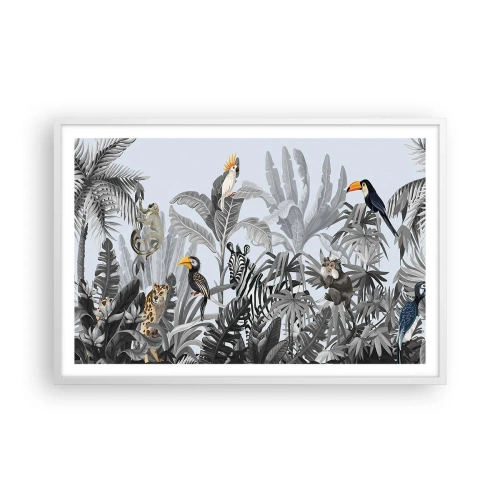 Affiche dans un cadre blanc - Poster - Conte de fées africain - 91x61 cm