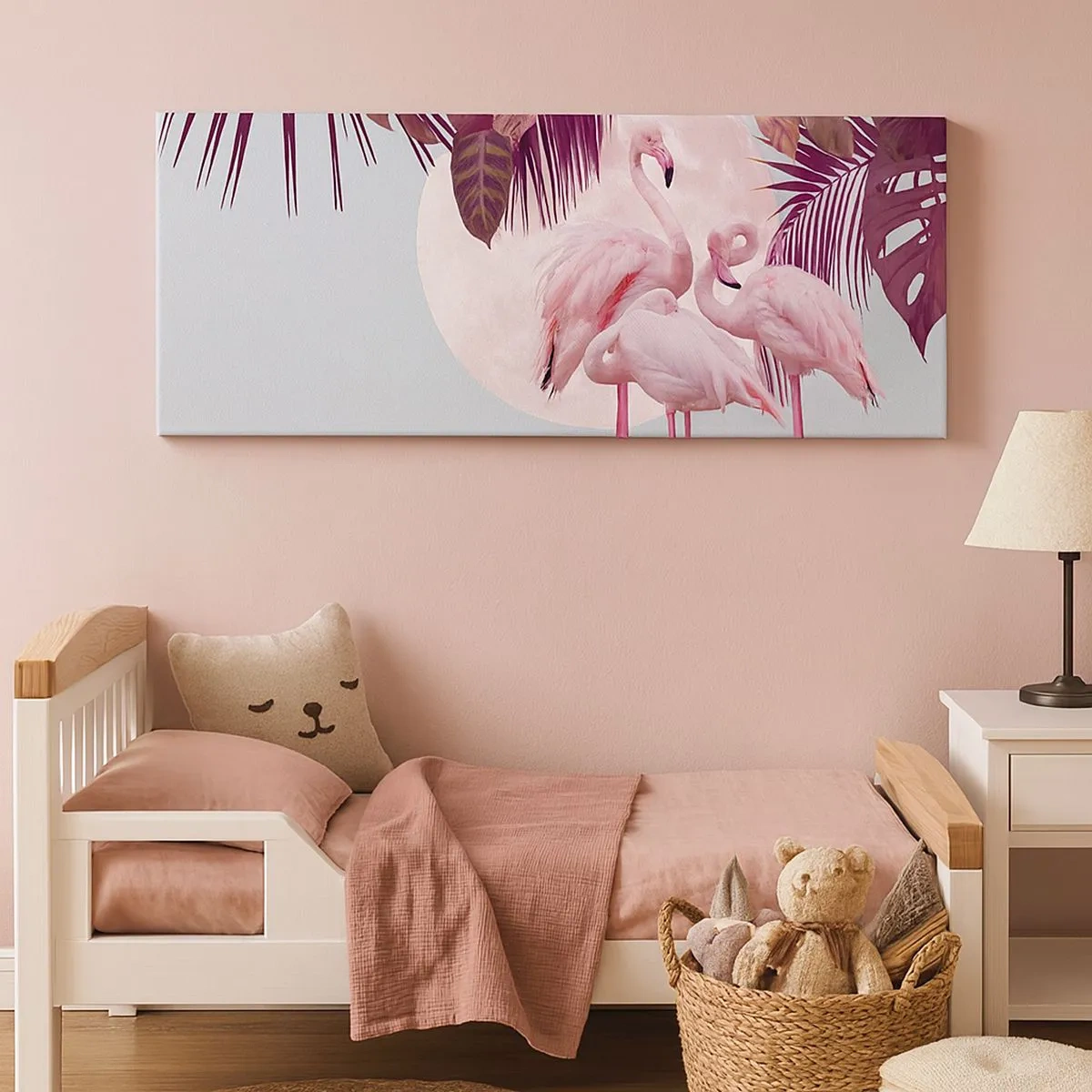 Impression sur toile - Image sur toile - Trois oiseaux gracieux - 100x40 cm