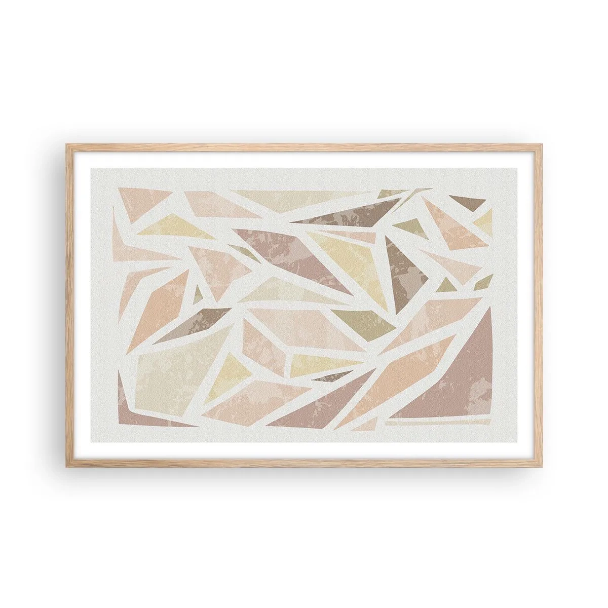 Affiche dans un chêne clair - Poster - Composition de vitraux - 91x61 cm