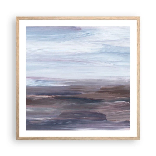 Affiche dans un chêne clair - Poster - Éléments : eau - 60x60 cm