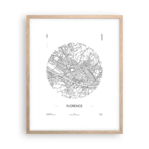 Affiche dans un chêne clair - Poster - Anatomie de Florence - 40x50 cm