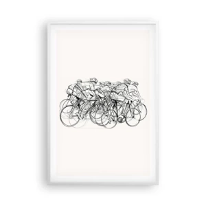 Affiche dans un cadre blanc - Poster - Ensemble en équipe - 61x91 cm