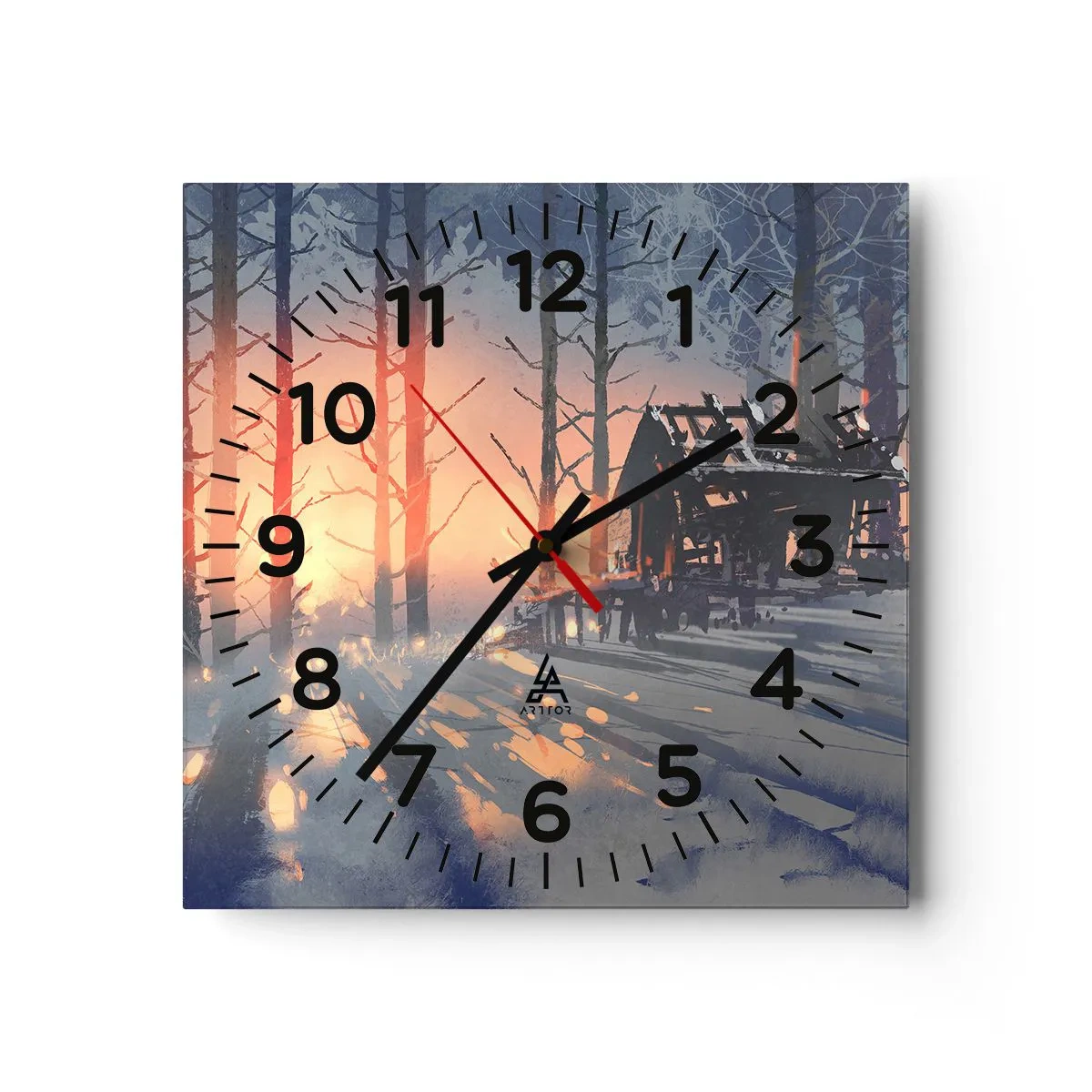 Horloge murale - Pendule murale - Seul le soleil regarde ici - 30x30 cm