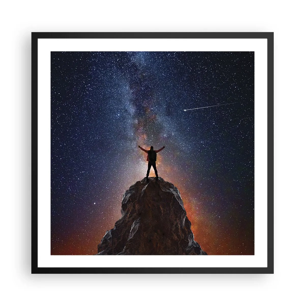 Affiche dans un cadre noir - Poster - Le force est avec moi! - 60x60 cm