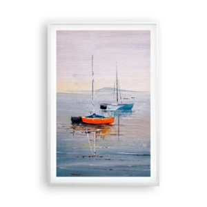 Affiche dans un cadre blanc - Poster - Un repos bien mérité - 61x91 cm