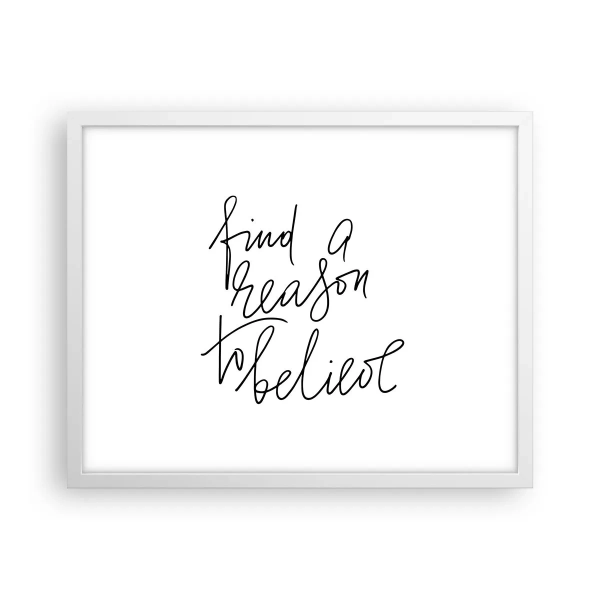 Affiche dans un cadre blanc - Poster - C'est possible - 50x40 cm