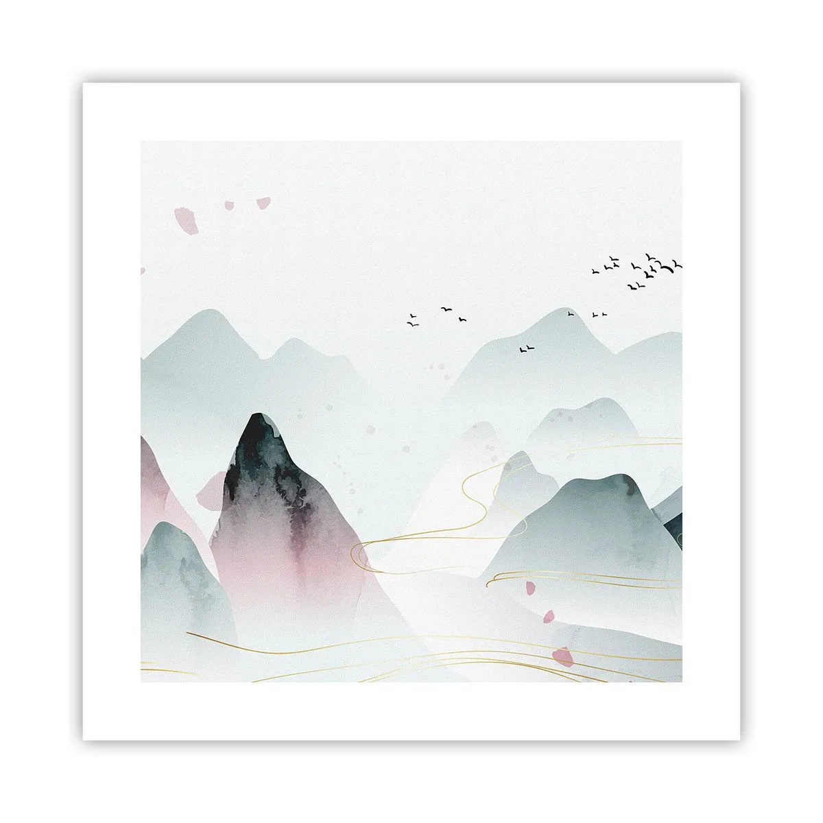 Affiche - Poster - Au-delà des sommets - 40x40 cm