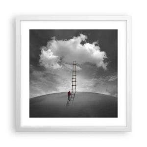 Affiche dans un cadre blanc - Poster - Tout est possible - 40x40 cm