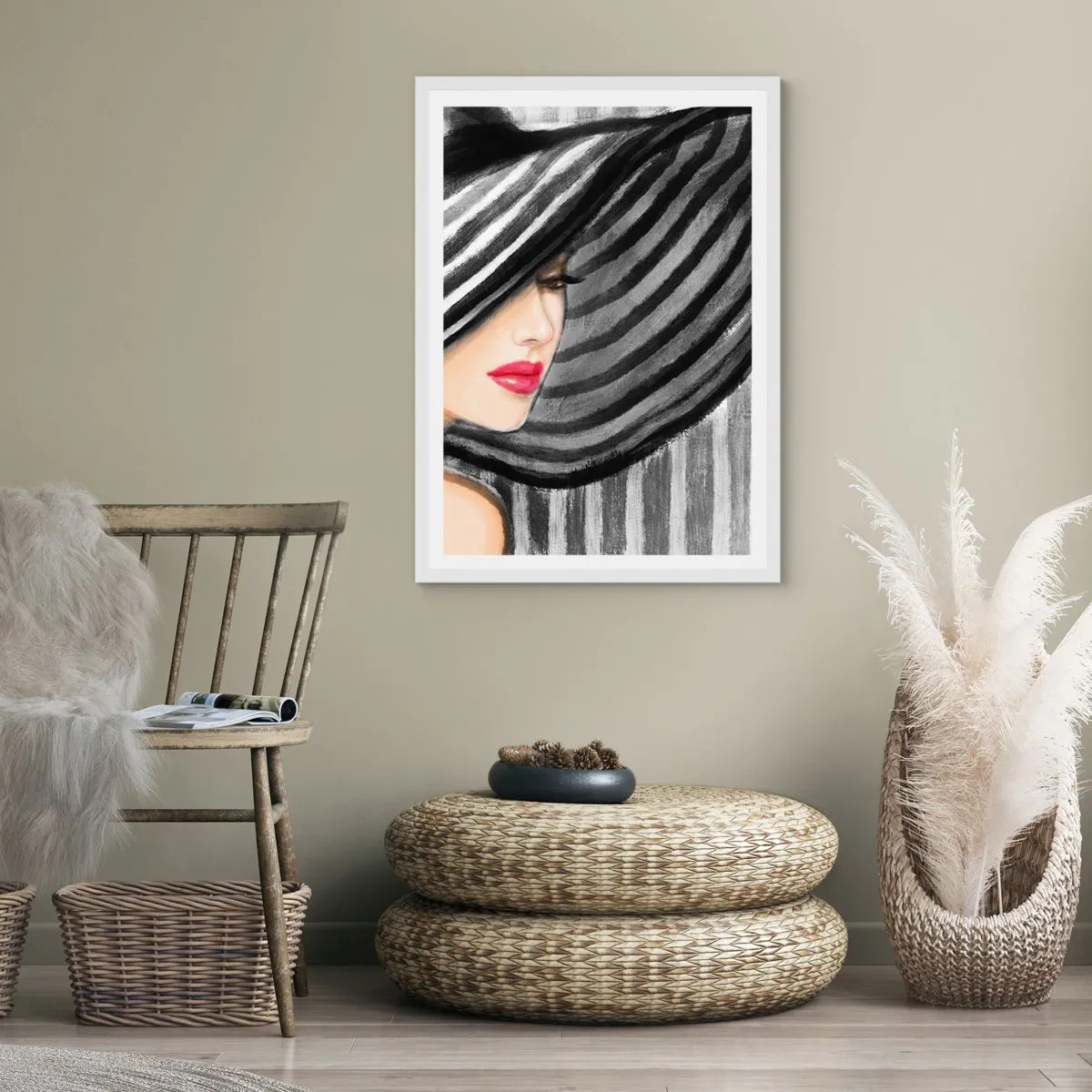 Affiche dans un cadre blanc - Poster - Où te chercher ? - 30x40 cm