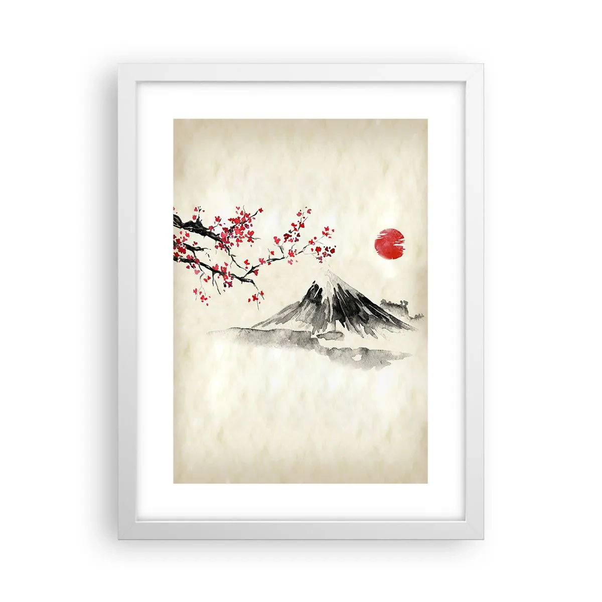 Affiche dans un cadre blanc - Poster - Tomber amoureux du Japon - 30x40 cm