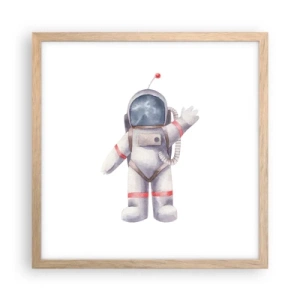 Affiche dans un chêne clair - Poster - C'est tout pour le moment! - 40x40 cm