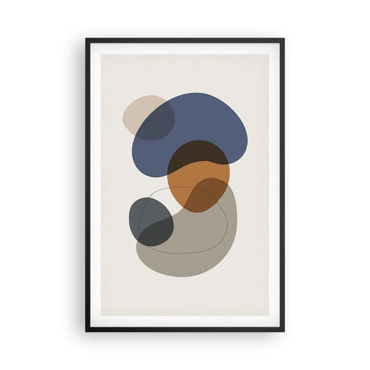 Affiche dans un cadre noir - Poster - Gouttes de couleur - 61x91 cm