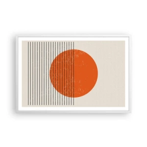 Affiche dans un cadre blanc - Poster - Toujours le soleil - 91x61 cm