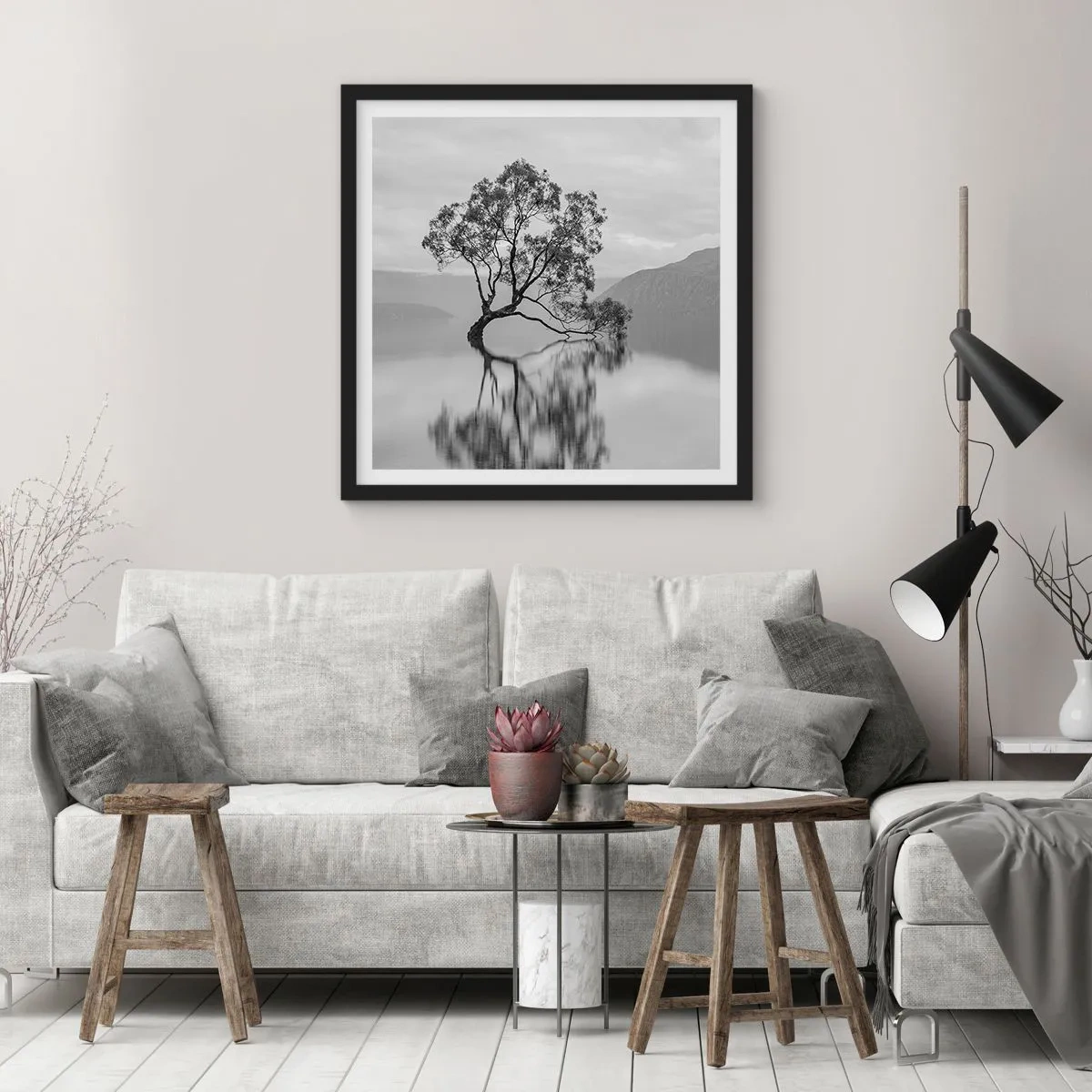 Affiche dans un cadre noir - Poster - Un tel pays existe - 30x30 cm