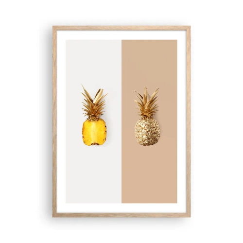 Affiche dans un chêne clair - Poster - Ananas pour nous - 50x70 cm