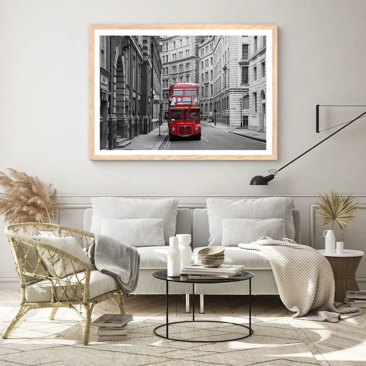 Affiche dans un chêne clair - Poster - La vie de tous les jours ne doit pas être grise - 70x50 cm