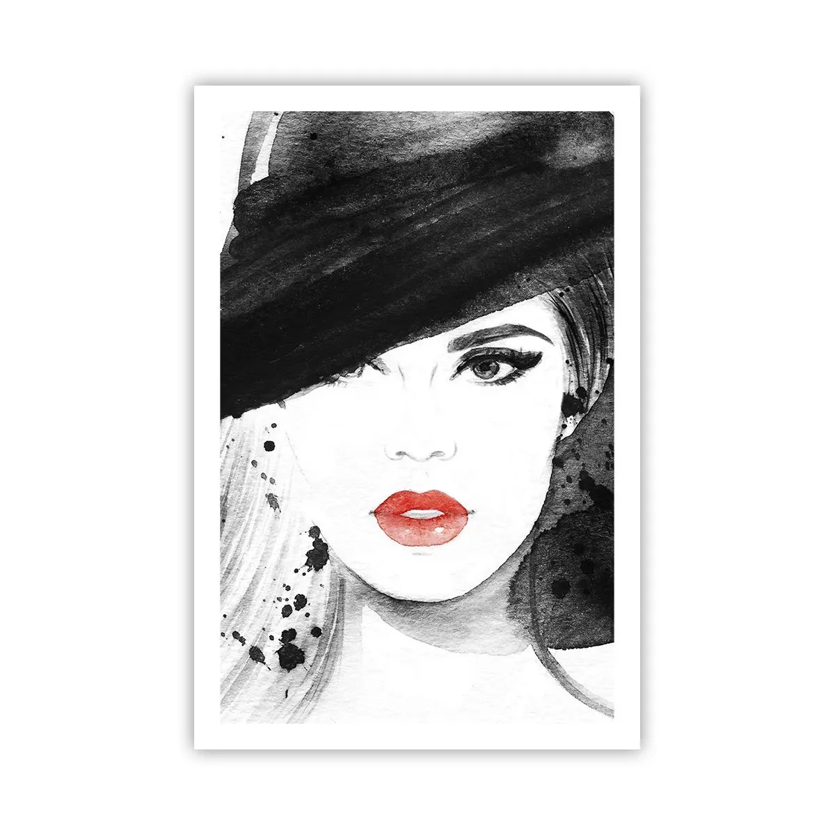 Affiche - Poster - Dame en noir - 61x91 cm