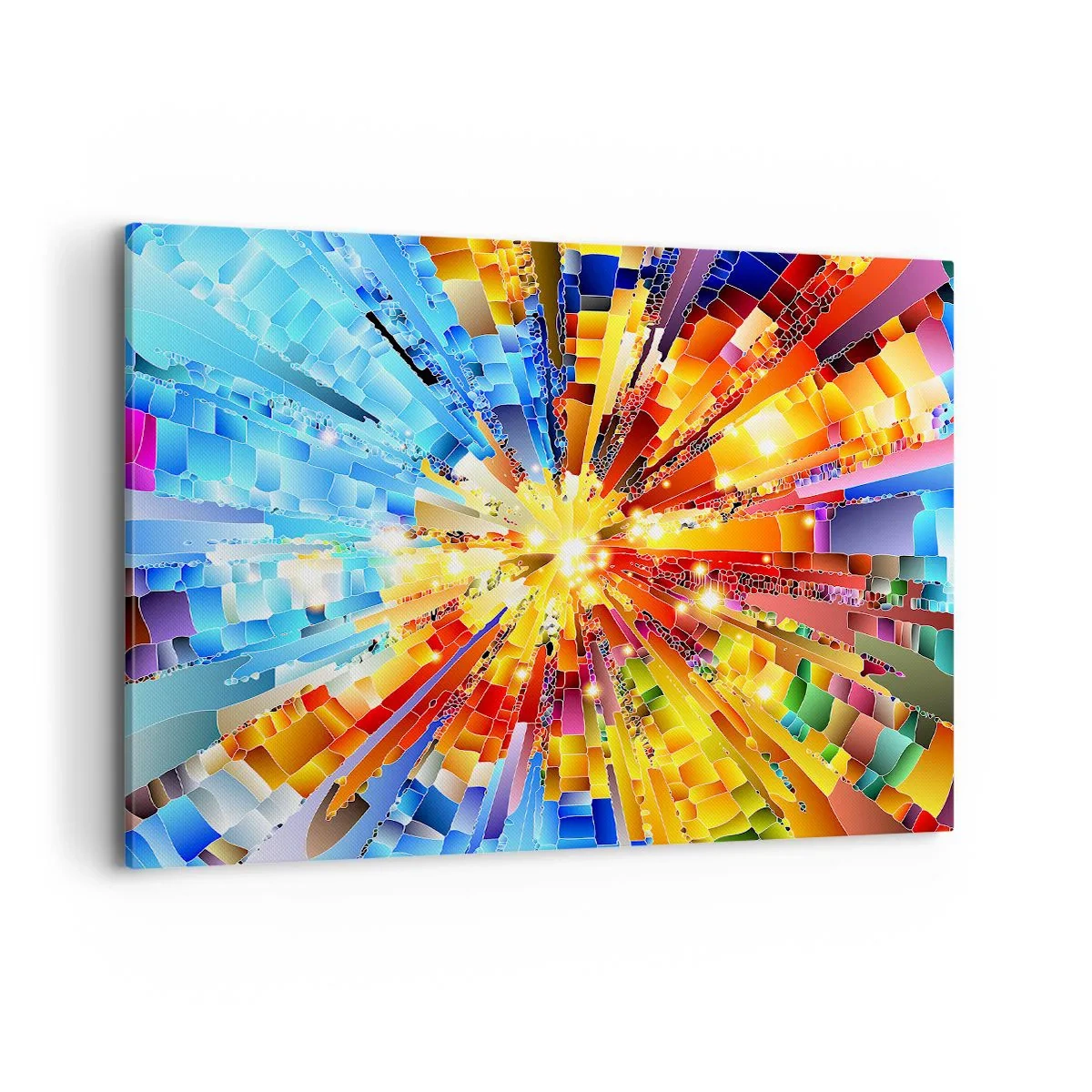 Impression sur toile - Image sur toile - Une explosion dynamique de couleurs et de lumière - 100x70cm - In medias res - Décoration murale moderne pour le salon et la chambre ARTTOR