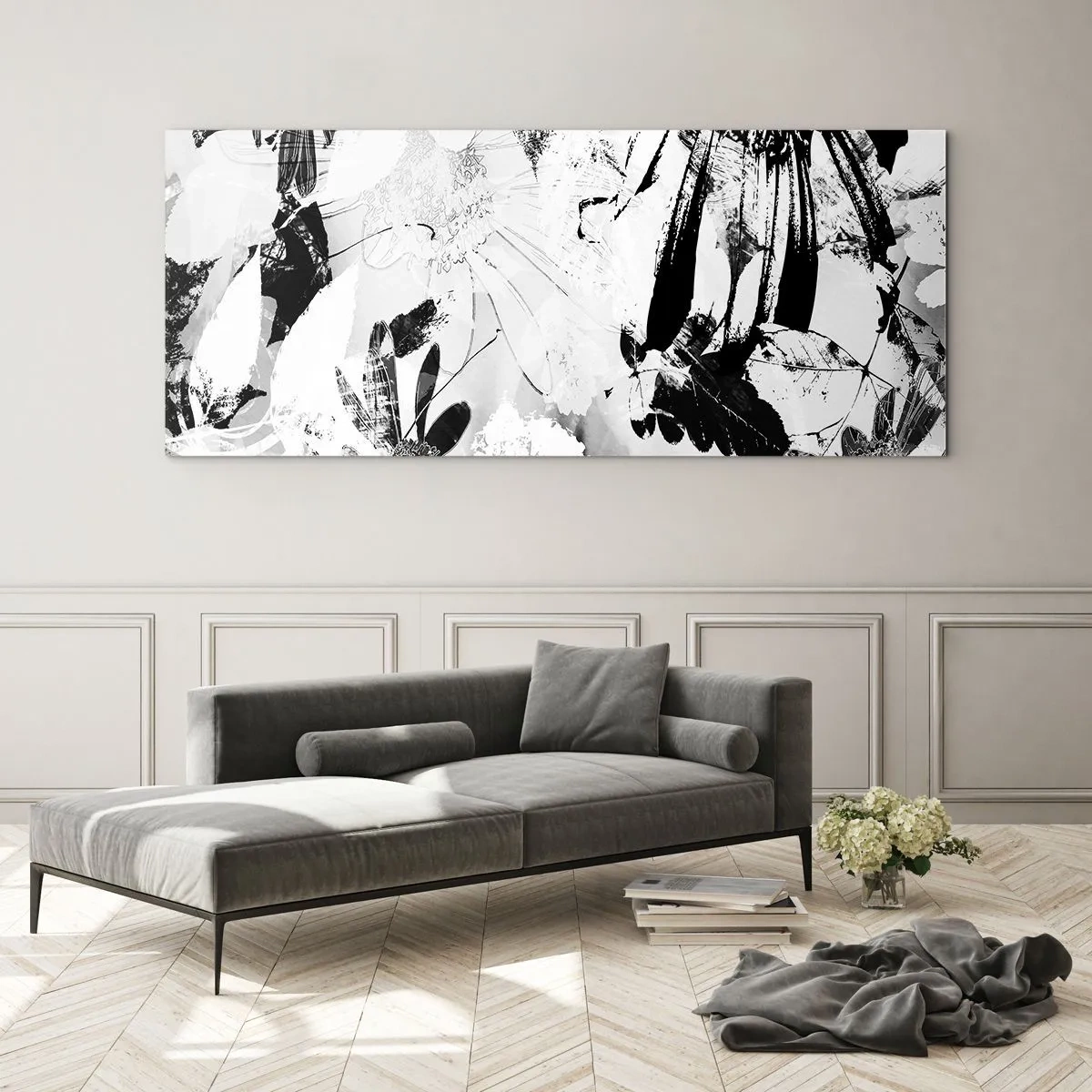 Impression sur verre - Image sur verre - Automne en négatif - 100x40 cm