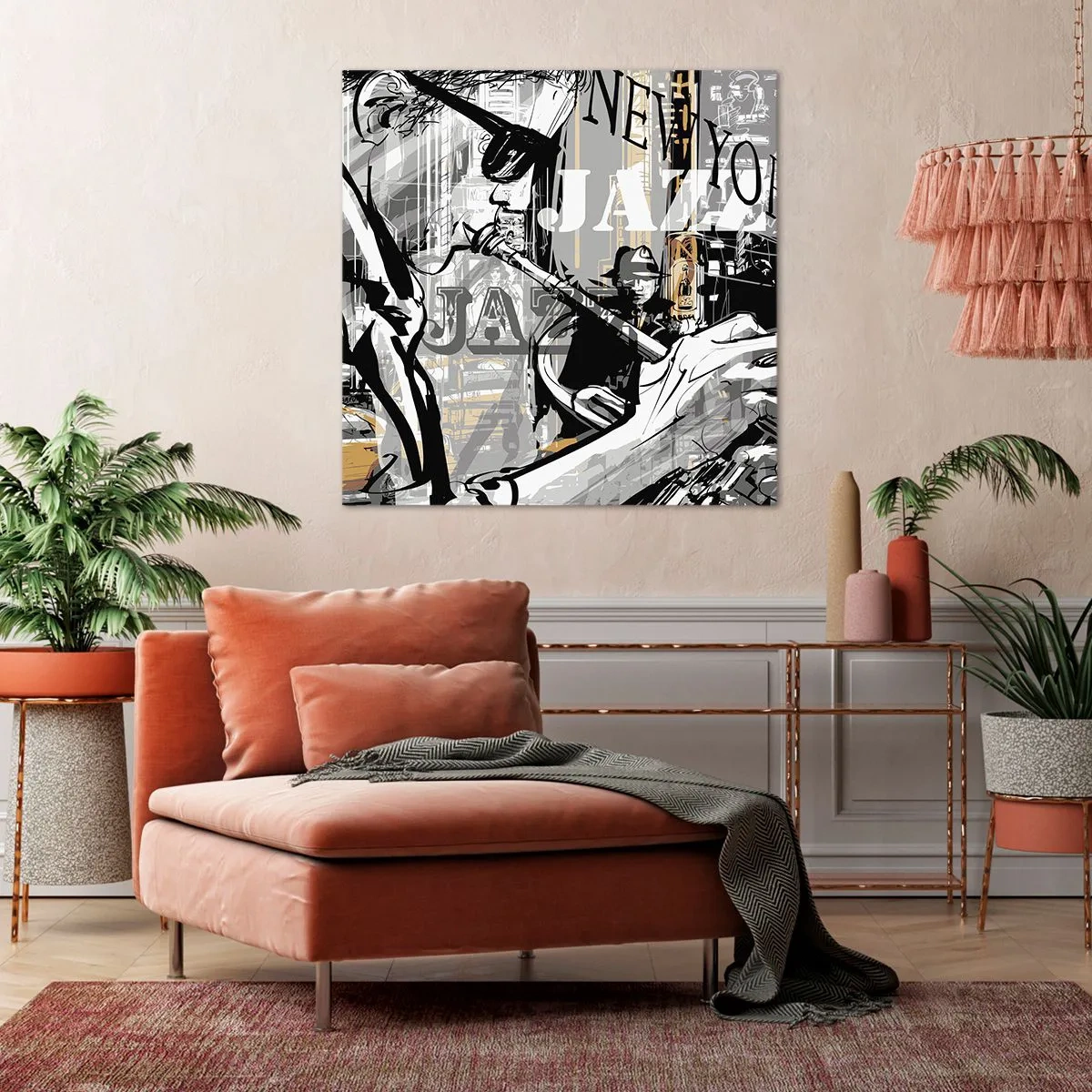 Impression sur toile - Image sur toile - Au rythme de New York - 30x30 cm