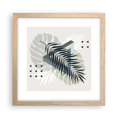 Affiche dans un chêne clair - Poster - Nature et géométrie - deux odres? - 30x30 cm