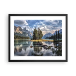 Affiche dans un cadre noir - Poster - Sous les grandes eaux claires - 50x40 cm