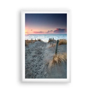 Affiche dans un cadre blanc - Poster - Tu as versé l'éclat de l'arc-en-ciel sur les flots - 61x91 cm