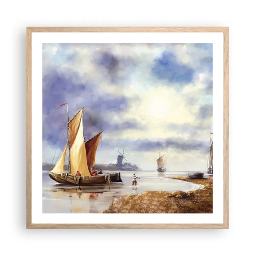 Affiche dans un chêne clair - Poster - Retour de marin - 60x60 cm