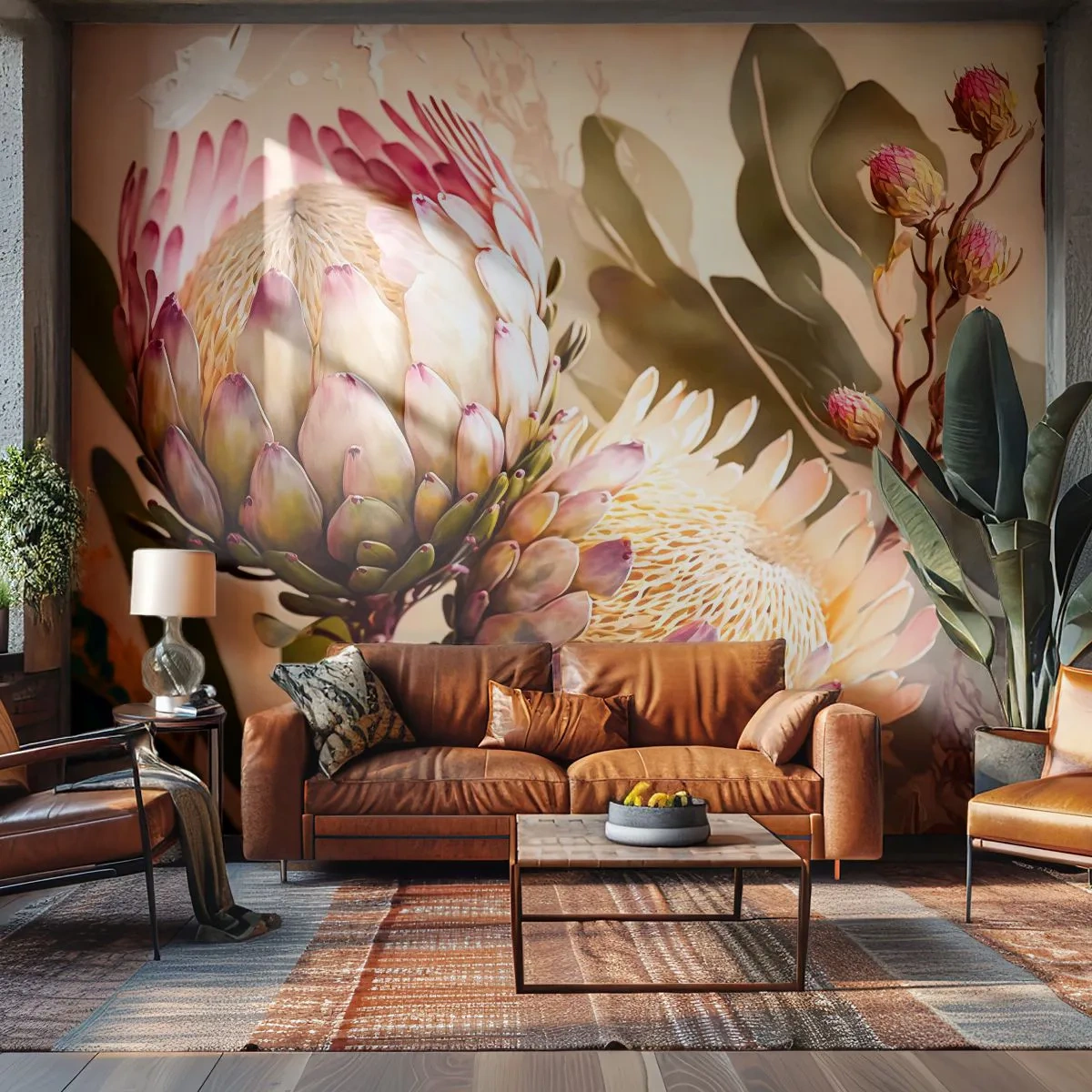 Papier Peint Photo Standard Eco - Tendrement embrassé - Fleurs, Plantes, Botanique - 150x105 cm
