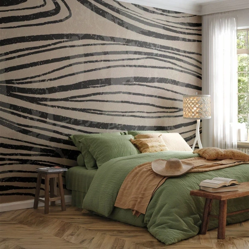Papier Peint Photo Standard Eco - Ligne de marécage - Abstraction, Lignes, Moderne - 150x105 cm