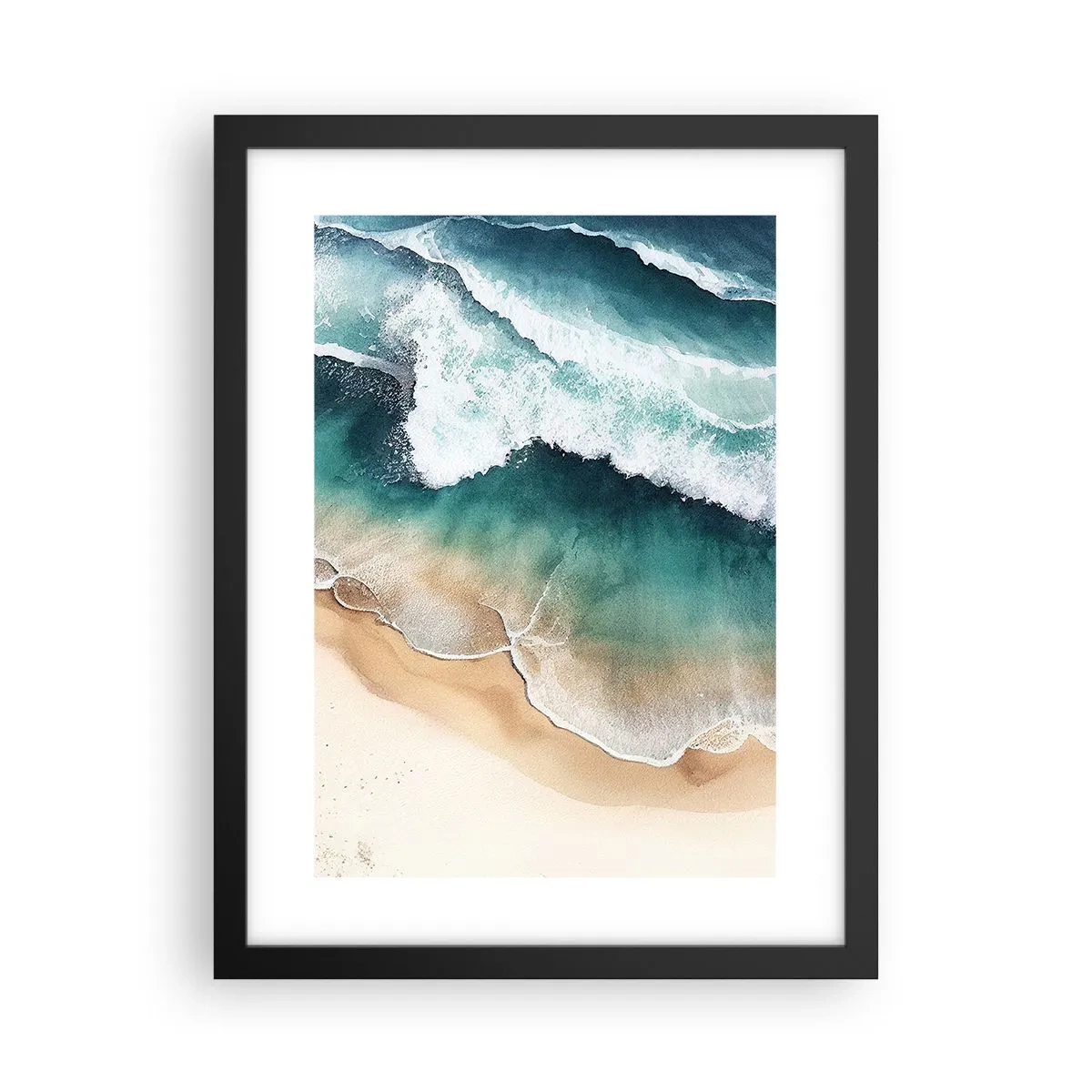 Affiche dans un cadre noir - Poster - La rencontre éternelle - 30x40 cm