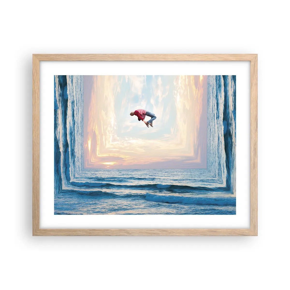 Affiche dans un chêne clair - Poster - Vers une autre dimension - 50x40 cm