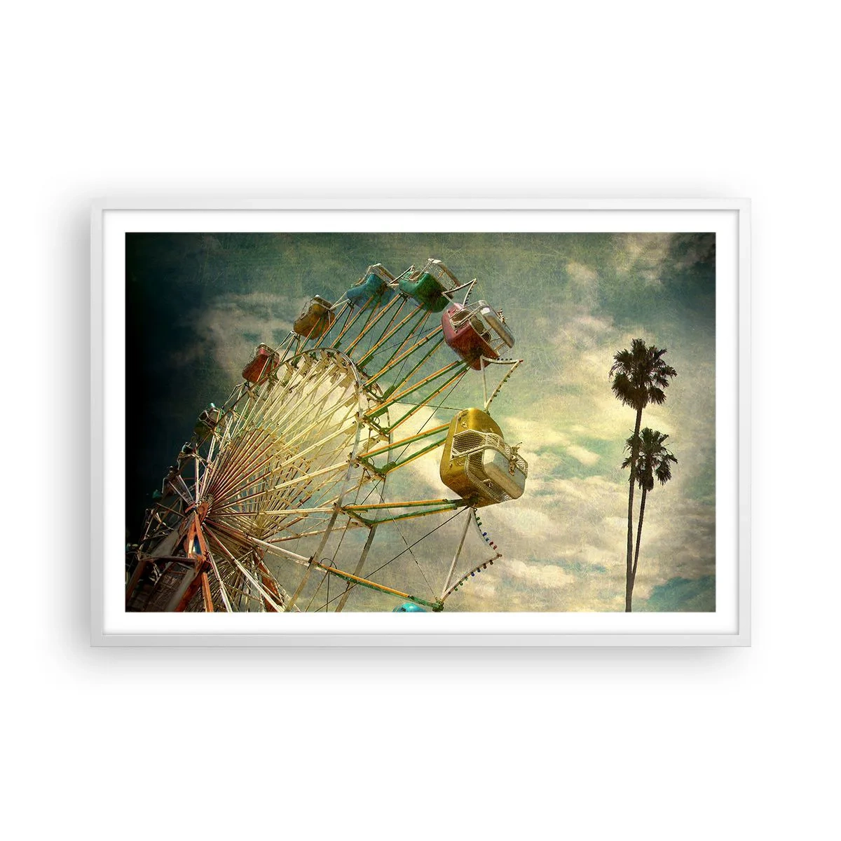 Affiche dans un cadre blanc - Poster - On va faire la fête - 91x61 cm