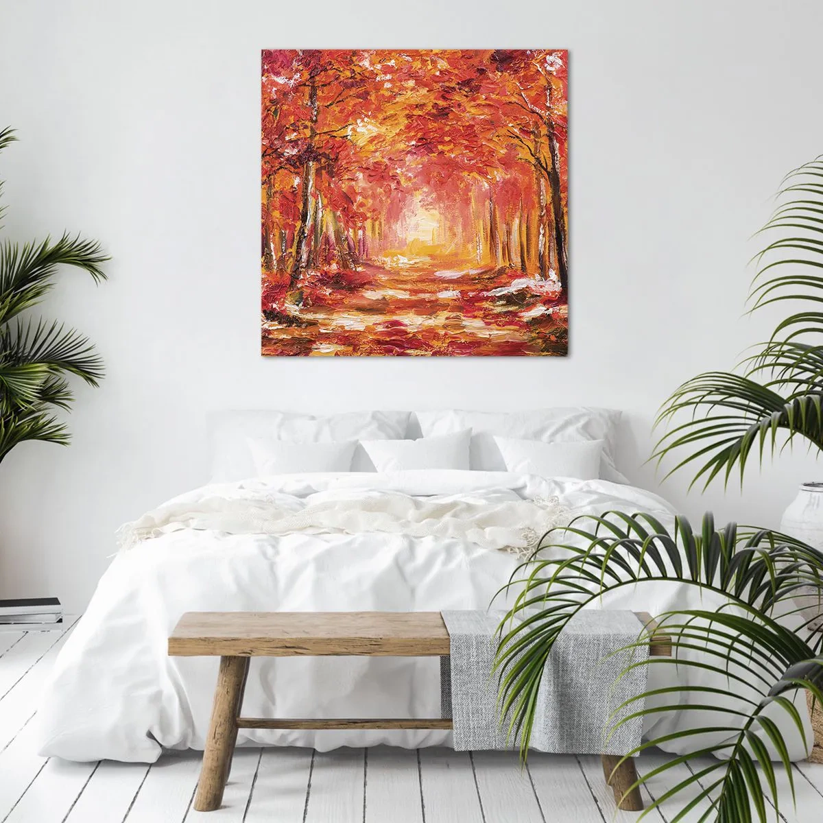 Impression sur toile - Image sur toile - Forêt de cuivre - 50x50 cm