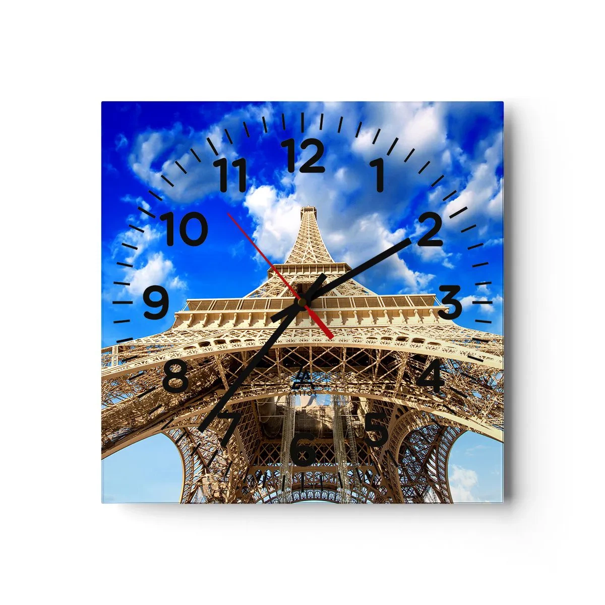 Horloge murale - Pendule murale - Atteindre le ciel et les nuages - 40x40 cm