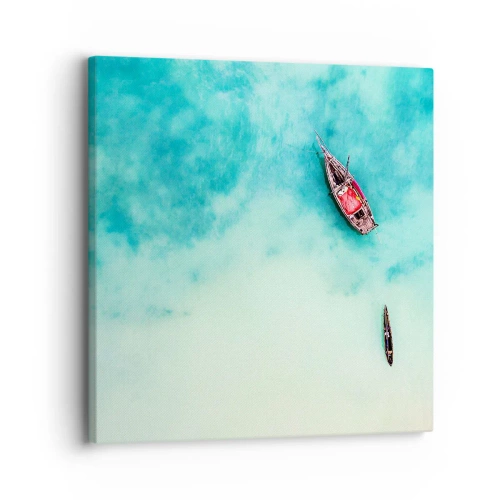 Impression sur toile - Image sur toile - Car sur les plages de Zanzibar, quand il y a un débordement d'eau... - 30x30 cm