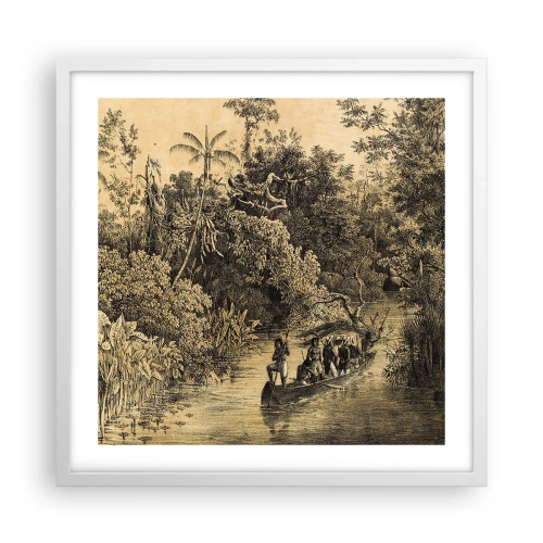 Affiche dans un cadre blanc - Poster - Expédition à la source - 50x50 cm