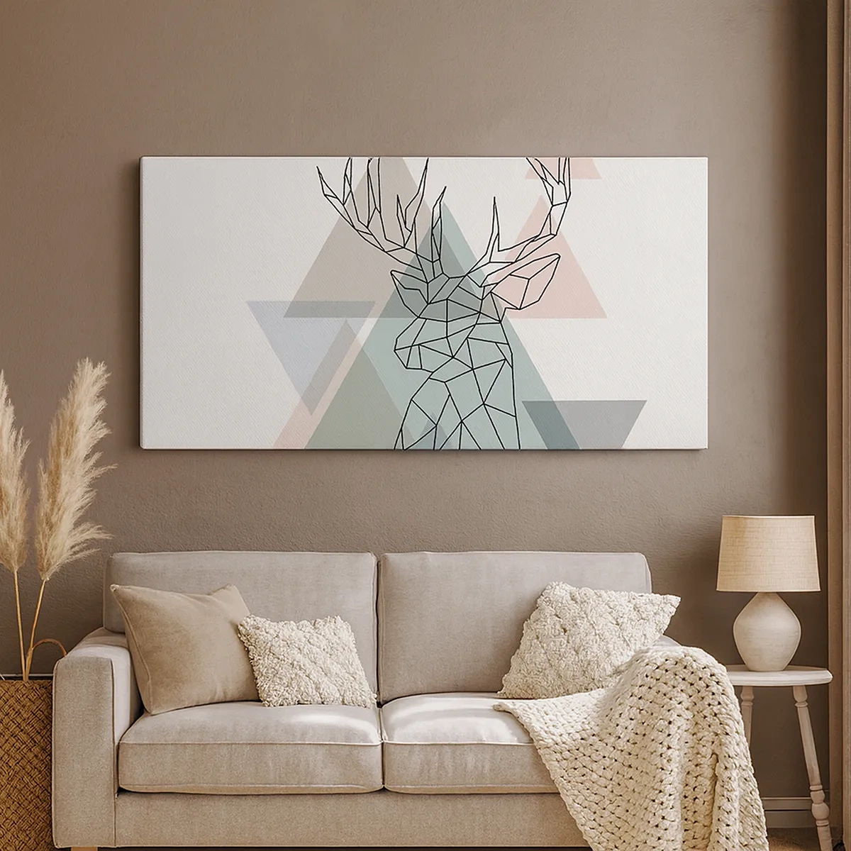 Impression sur toile - Image sur toile - Dans une forêt géométrique - 30x30 cm