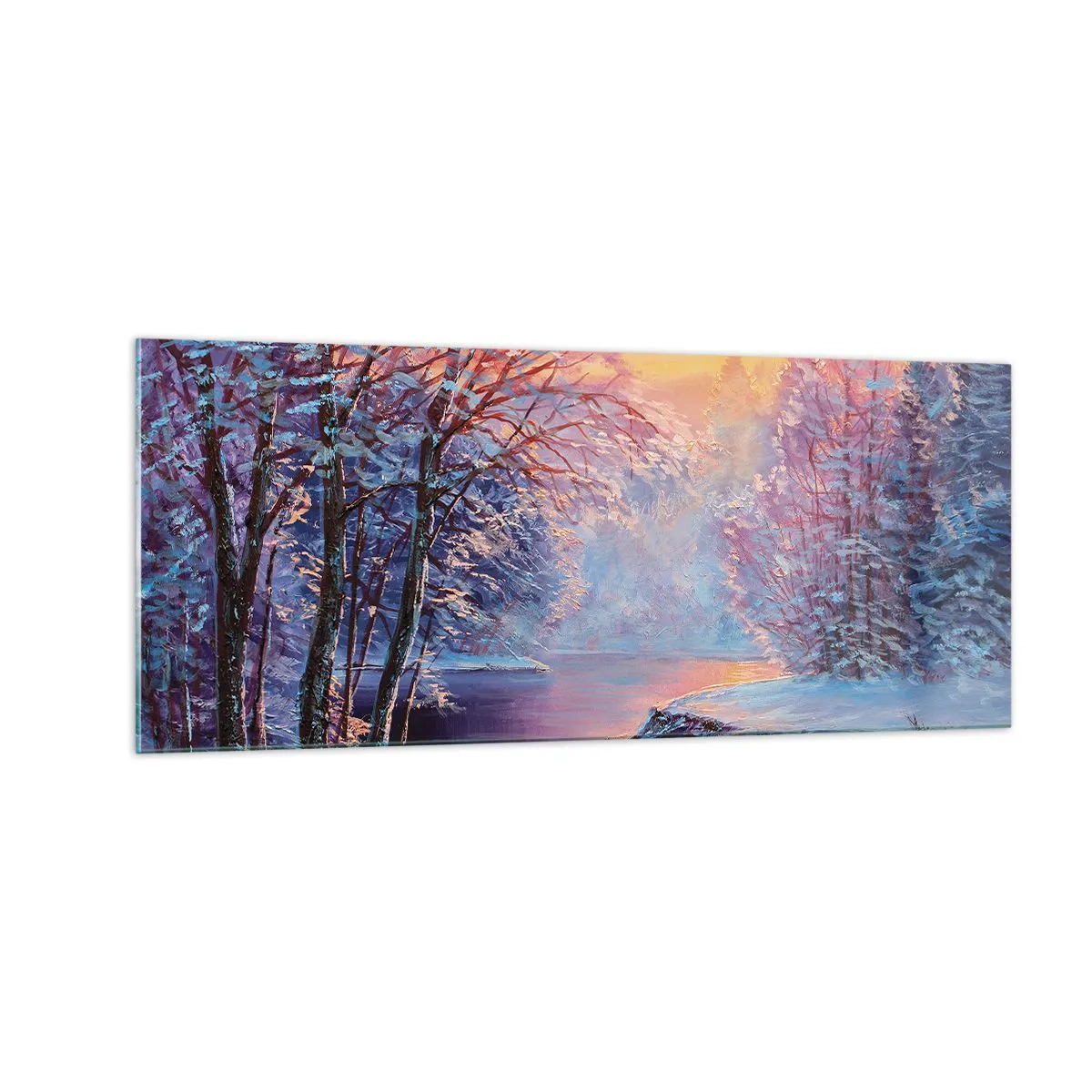 Impression sur verre - Image sur verre - Couleurs d'hiver - 100x40 cm