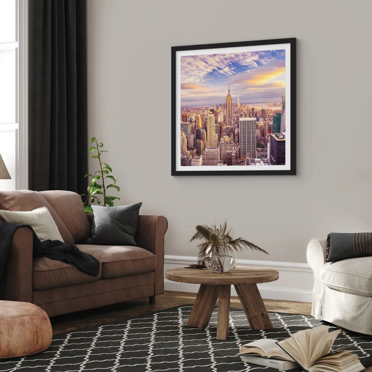 Affiche dans un cadre noir - Poster - Atteindre les nuages ​​eux-mêmes - 50x50 cm