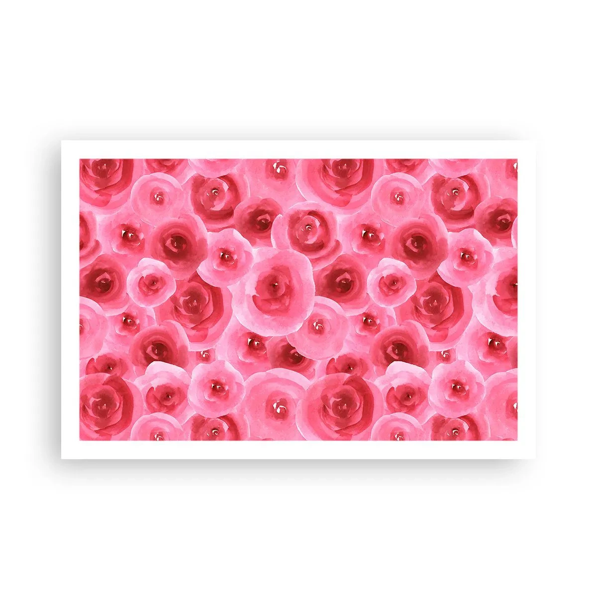 Affiche - Poster - Roses en-haut et en-bas - 91x61 cm