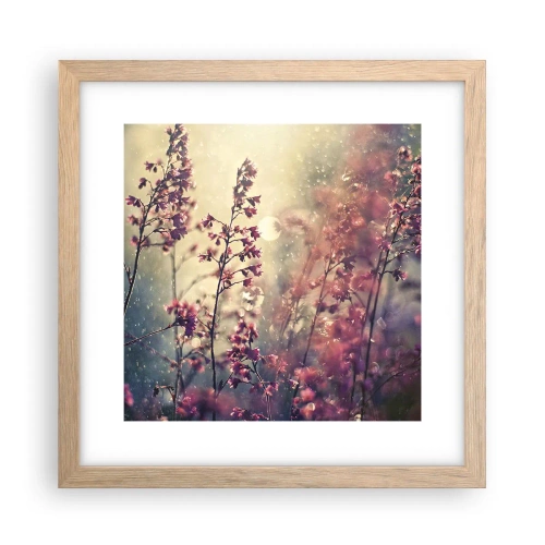 Affiche dans un chêne clair - Poster - Jardin secret - 30x30 cm