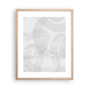 Affiche dans un chêne clair - Poster - Il n'y a pas de chemin droit - 40x50 cm