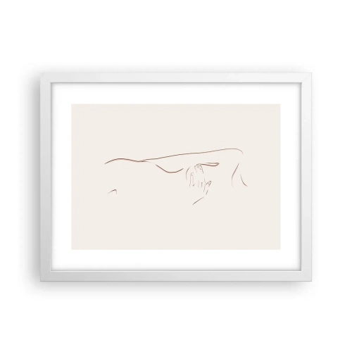 Affiche dans un cadre blanc - Poster - La forme du désir - 40x30 cm