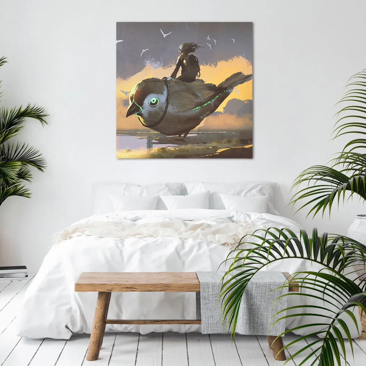 Impression sur toile - Image sur toile - Un arrêt sur un voyage fantastique - 40x40 cm