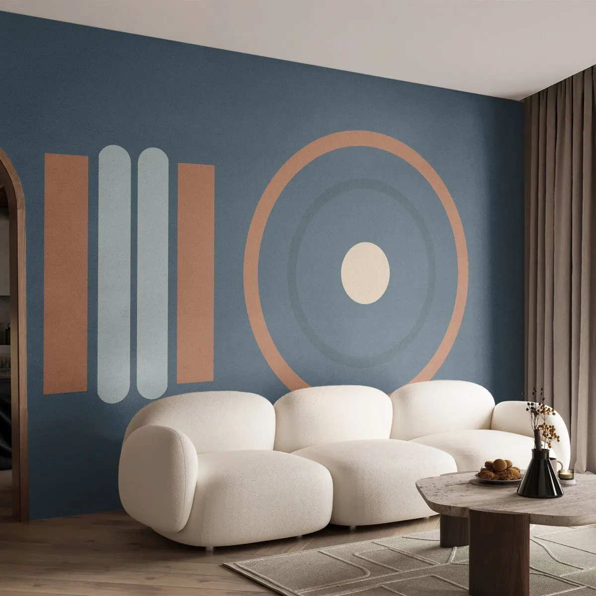Papier Peint Autocollant Deluxe Sticker - Essence des choses - Abstraction, Morceau, Graphique - 250x175 cm